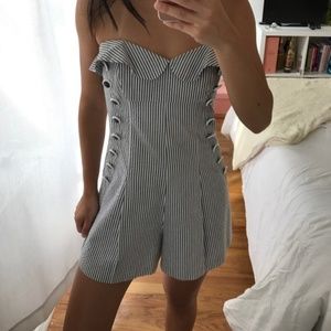 Betsey Johnson Blue/White Striped Romper XS/S!!!